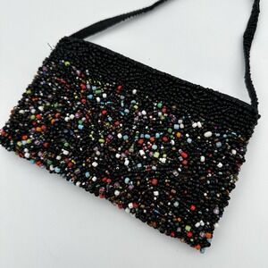 Beaded Crossbody Hand made, Lined with zipper from Purse Bag 7"x5" EUC
